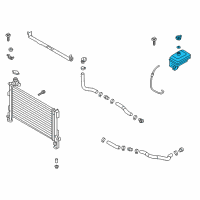 OEM Hyundai Sonata Reservoir Tank Assembly Diagram - 25430-C1100