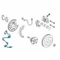 OEM 2013 Toyota RAV4 Rear Speed Sensor Diagram - 89546-42050