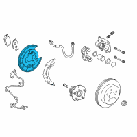 OEM 2011 Toyota RAV4 Backing Plate Diagram - 46503-0R010