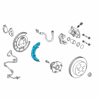 OEM 2010 Toyota RAV4 Park Brake Shoes Diagram - 46540-42010