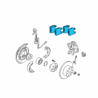 OEM 2002 Lexus IS300 Rear Disc Brake Pad Kit Diagram - 04466-30161