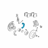 OEM Toyota Supra Brake Shoes Diagram - 46550-44010