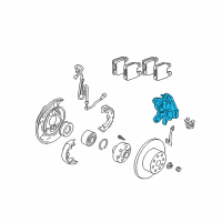 OEM 2010 Lexus SC430 Rear Driver Disc Brake Cylinder Assembly Diagram - 47750-30410