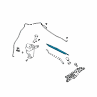 OEM 2020 Nissan Kicks Window Wiper Blade Assembly Diagram - 28890-5RL0A