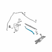 OEM 2018 Nissan Kicks Windshield Wiper Arm Assembly Diagram - 28881-5RL0A