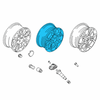 OEM 2019 Ford EcoSport Wheel, Alloy Diagram - GN1Z-1007-G