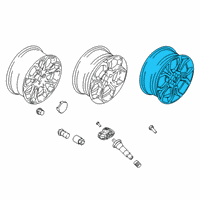 OEM 2021 Ford EcoSport Wheel, Alloy Diagram - GN1Z-1007-X