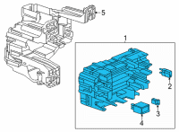 OEM Cadillac Fuse & Relay Box Diagram - 85131693