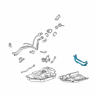 OEM Lexus Band Sub-Assy, Fuel Tank, NO.1 LH Diagram - 77602-48080