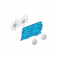 OEM 2007 Cadillac DTS Shroud Asm-Engine Coolant Fan Diagram - 21999691