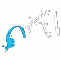 OEM Buick Rendezvous Liner Asm-Front Wheelhouse Diagram - 10317707