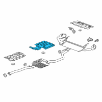 OEM GMC Terrain Shield-Exhaust Muffler Heat Diagram - 23462779