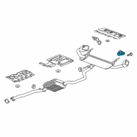 OEM 2022 GMC Terrain Muffler & Pipe Hanger Diagram - 84205378