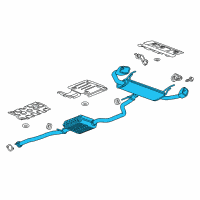 OEM Chevrolet Equinox Muffler & Pipe Diagram - 84902989