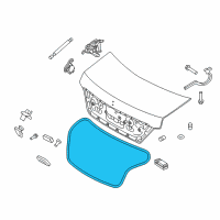 OEM Hyundai Equus Weather Strip-Trunk Lid Diagram - 87321-3N000