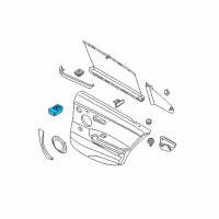 OEM 2009 BMW 335i Passenger Power Door Window Switch Diagram - 61-31-6-945-876