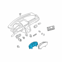 OEM 2007 Mercury Montego Cluster Assembly Diagram - 7T5Z-10849-A