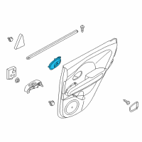 OEM Kia Niro Inside Door Handle Assembly, Left Diagram - 82610G5000