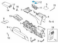 OEM 2022 Ford Escape Cup Holder Insert Diagram - JX7Z-5813562-CB