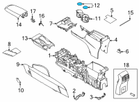 OEM Ford Bronco Sport Cup Holder Insert Diagram - JX7Z-5813562-CB