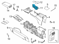 OEM 2021 Ford Bronco Sport HOLDER - CUP Diagram - M1PZ-7813562-AA