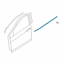 OEM Hyundai Elantra GT Weatherstrip Assembly-Front Door Belt Outside LH Diagram - 82210-A5010