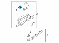 OEM 2021 Nissan Rogue Housing Assy-Glove Box Lamp Diagram - 26479-6RB0A