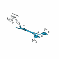 OEM 2008 Cadillac STS Exhaust Muffler Assembly (W/ Resonator, Exhaust & Tail Pipe Diagram - 15899099