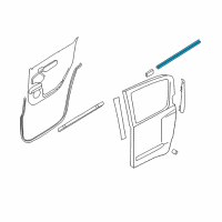 OEM Nissan Armada Seal-Rear Door Inside, RH Diagram - 82834-ZE00A