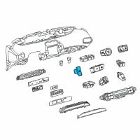 OEM 2019 Toyota Prius AWD-e Hazard Switch Diagram - 84332-47050