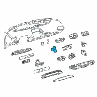 OEM 2020 Toyota Prius Hazard Switch Diagram - 84332-47050