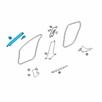 OEM 2019 Honda Civic Garnish Assy., R. FR. Pillar *NH882L* (PLATINUM GRAY) Diagram - 84101-TEG-J01ZA