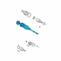 OEM 2003 Pontiac Vibe Joint Kit, Rear Wheel Drive Shaft Outer Cv Diagram - 88973977