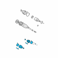 OEM 2006 Pontiac Vibe Boot Kit, Rear Wheel Drive Shaft Cv Joint Diagram - 88974677