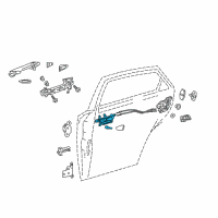 OEM Lexus NX200t Rear Door Inside Handle Sub-Assembly, Right Diagram - 69270-78020-A1