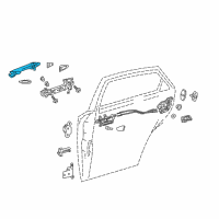 OEM 2018 Lexus NX300h Rear Door Outside Handle Assembly, Right Diagram - 69210-78030-E3
