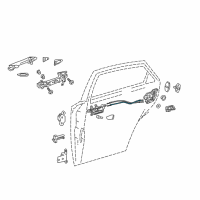 OEM 2020 Lexus NX300h Cable Assembly, Rear Door Diagram - 69730-78010