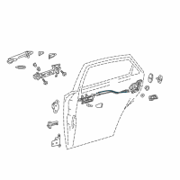 OEM 2019 Lexus NX300 Cable Assembly, Rear Door Diagram - 69770-78011