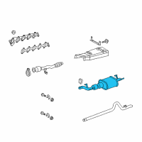 OEM 2005 Dodge Sprinter 3500 Exhaust Muffler Diagram - 5119762AA