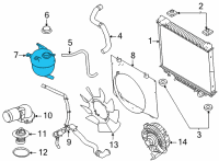 OEM 2022 Ford E-350 Super Duty Reservoir Tank Diagram - LC2Z-8A080-A