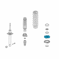 OEM 2002 Acura RL Rubber, Rear Shock Absorber Mounting Diagram - 52631-SZ3-004