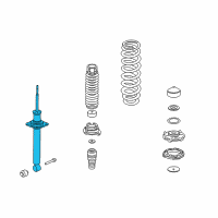 OEM 2004 Acura RL Shock Absorber Unit, Rear Diagram - 52611-SZ3-A22