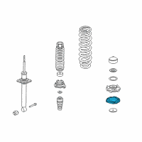 OEM Acura RL Rubber, Rear Spring Mounting Diagram - 52686-SP0-024