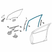 OEM 2016 Toyota Prius C Glass Run Diagram - 68141-52262