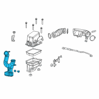 OEM 2018 Jeep Cherokee Fuel Clean Air Duct Diagram - 52022355AB