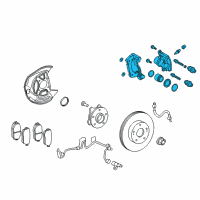 OEM Lexus GS300 Driver Disc Brake Cylinder Assembly Diagram - 47750-22460