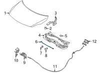 OEM 2022 Nissan Versa Rod-Hood Support Diagram - 65771-5EF0A