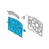 OEM 2008 BMW M6 Radiator Fan Motor Assembly Diagram - 17-42-2-282-936