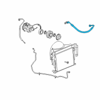 OEM 2007 Jeep Commander Line-Auxiliary A/C Suction Diagram - 55116947AF