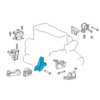 OEM 2011 Scion tC Front Mount Bracket Diagram - 12311-36060